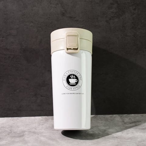 Premium 400 ML Stainless Steel Vacuum Insulated Coffee Flask with Flip Lock Lid