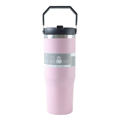 Customize Premium Stainless Steel Insulated Travel Tumbler 900 ML with Handle and 2 Way Lid – Leak Resistant Double Wall Vacuum