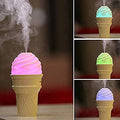 New Ice Cream Design LED Humidifier for Freshening Air &amp; Fragrance Spreading Spray button switch 1st pressing