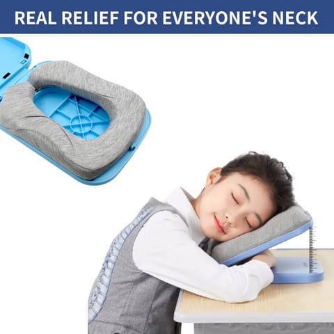 Soft Nap Doughnut Pillow | Foldable Kids Head Desk Pillow | Slow Rebound Desk Nap Pillow Easy to Carry for Office, School, Library, Outdoor