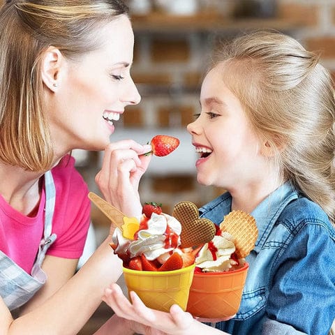 ICE CREAM SPOON &amp; BOWL SET, 12 PC SET OF ICE CREAM BOWL &amp; SPOON (MULTI COLOR)