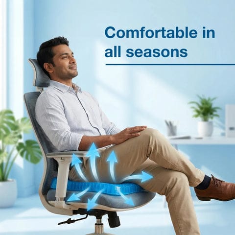 Cushion Seat Flex Pillow, Gel Orthopedic Seat Cushion Pad for Car, Office Chair, Wheelchair or Home