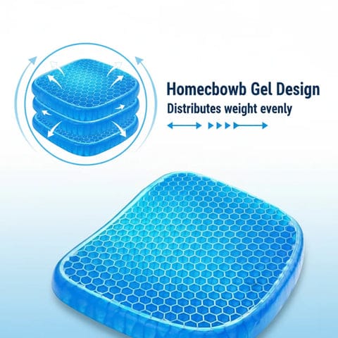 Cushion Seat Flex Pillow, Gel Orthopedic Seat Cushion Pad for Car, Office Chair, Wheelchair or Home