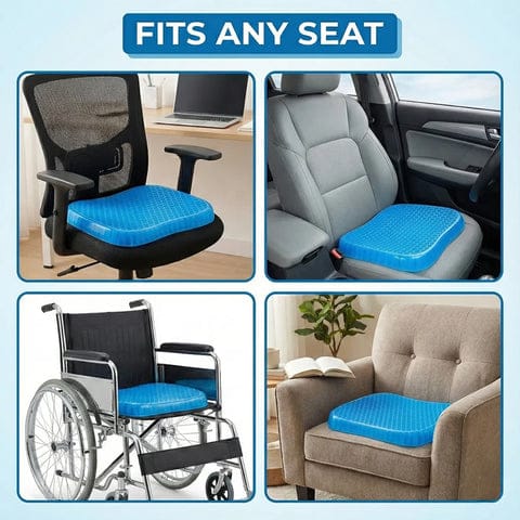 Cushion Seat Flex Pillow, Gel Orthopedic Seat Cushion Pad for Car, Office Chair, Wheelchair or Home