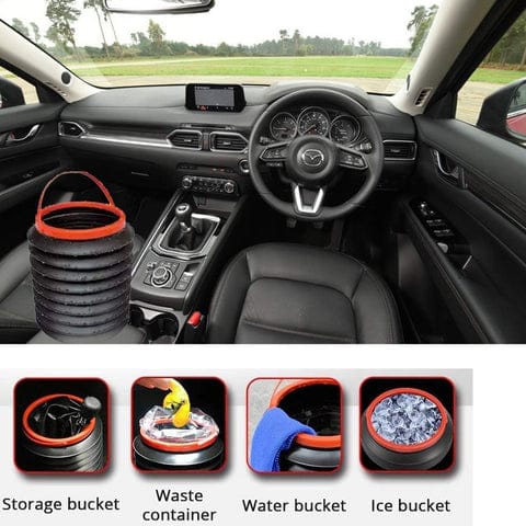 Foldable Storage Bucket, Water Container &amp; Dustbin Multiuser Bucket For Home, Car &amp; Kitchen Use Bucket