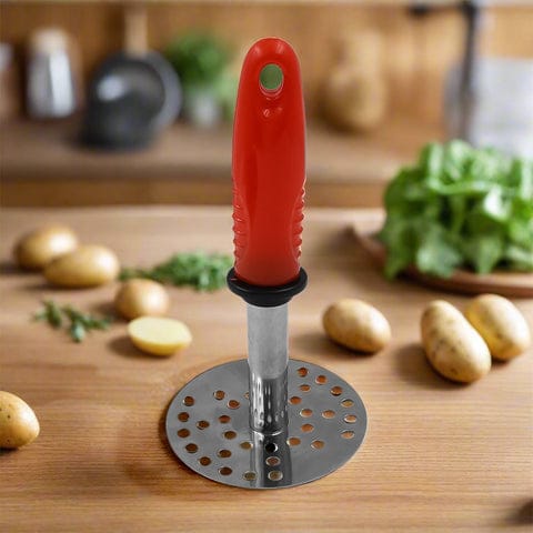 High Grade Stainless Steel Potato Crusher Vegetable Masher Paubhaji / Pav Bhaji Masher with Plastic handle (1 Pc)