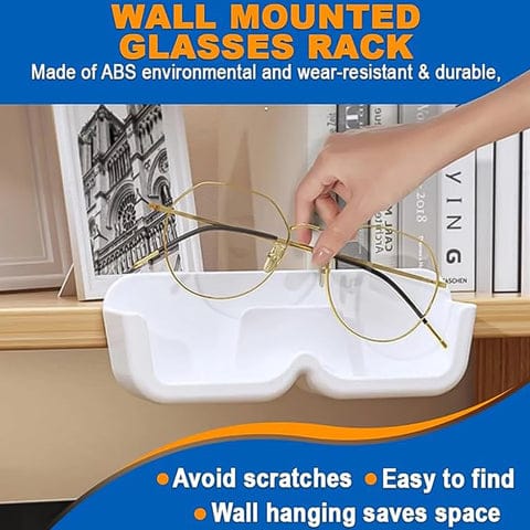 Sunglasses Holder Wall Mounted, Glasses Holder for Bathroom/Bedroom/Office/Door (4 Pcs Set)