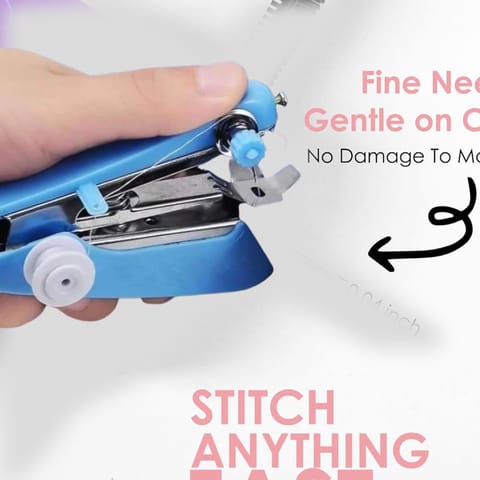 1237 Handy Stitching Stapler Machine Pocket Portable Mini Sewing Cordless Hand-Operated Manual Stitch Stapler Sillai Machine for Garment, Cloth