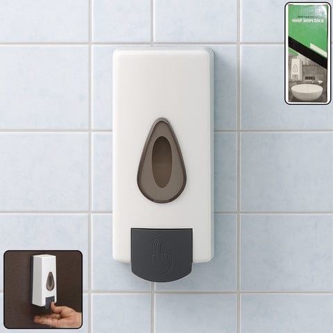 Wall Mounted Liquid Soap Dispenser – Refillable Bathroom and Kitchen Hand Wash/Shampoo/Lotion Dispenser with Push Button