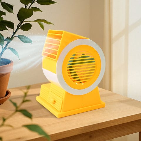 Mini Dual-Blade Portable USB Table Fan with Fragrance Tray – Compact Personal Cooling Fan for Office Desk, Travel &amp; Home Use