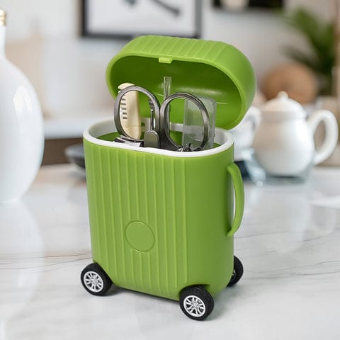 Manicure Kit, Pedicure tools for feet, Nail Clipper for women and Men, Perfect Gifts for Women and Men (8 Pcs Set / With Mini 4 Wheel Suitcase)