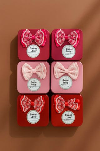 Decorative metal candy box for wedding return gifts 6 PC